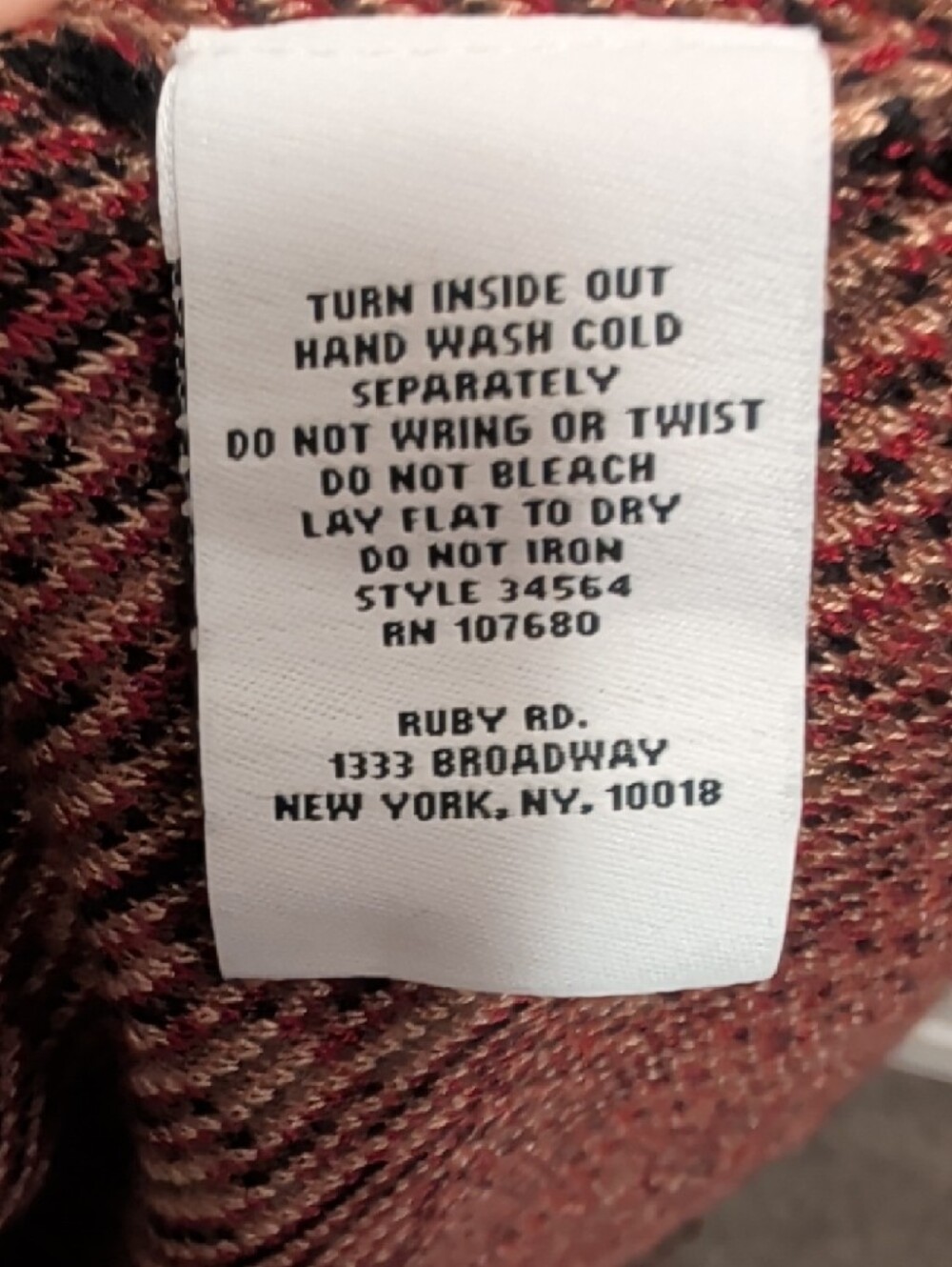 Ruby Rd. Open-Front Leopard Print Cardigan in Brown and Red - Picture 4 of 5